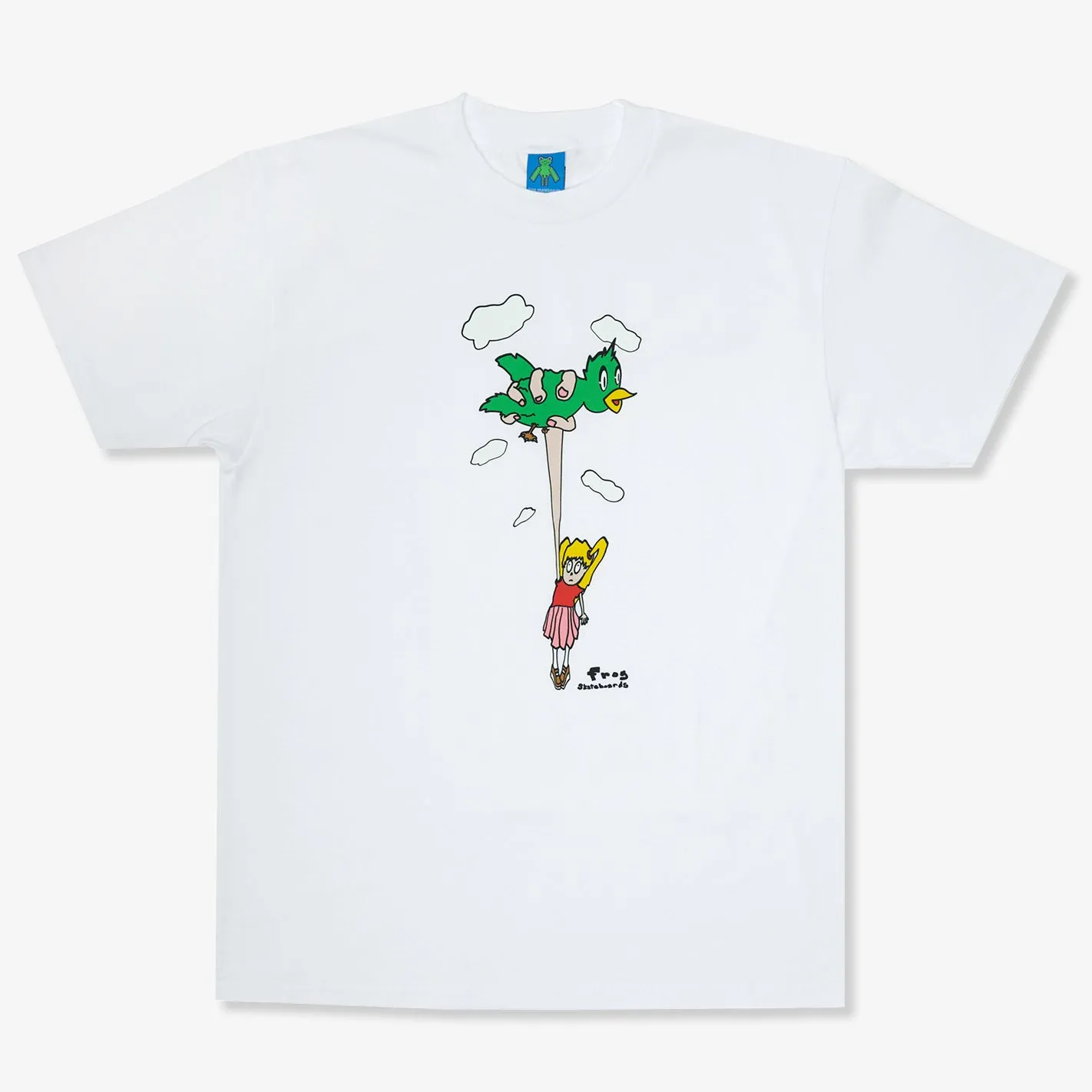 Bird Girl Tee (White) Eco Certified Fiber Movie Night
