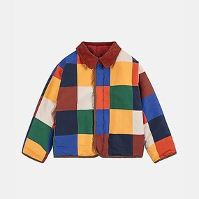 Anti Glare Trim Bobo Choses Multicolor Tiles reversible sheepskin jacket, Multicolor