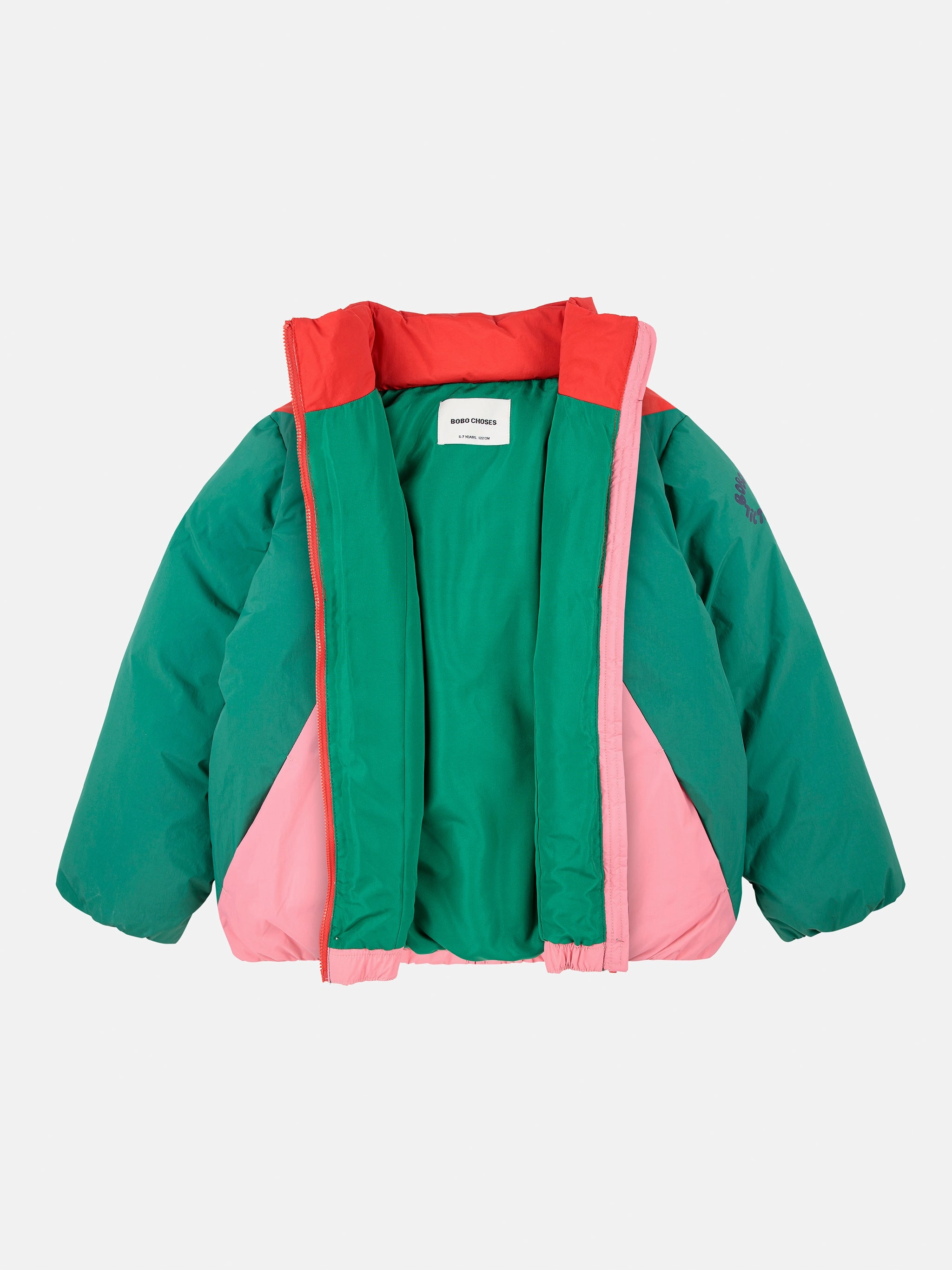 Bobo Choses Tic Tac Toe color block anorak, Multicolor Flexible Elbow Patches Elastic Cuff Adjustment