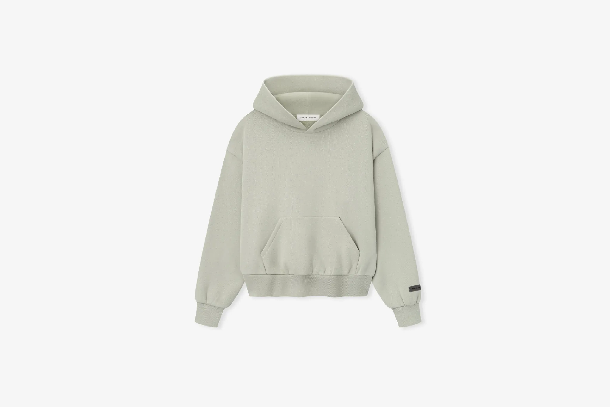 Fear of God Essentials "Classic Fit Hoodie" W - Abbey Stone Layered Hem Details