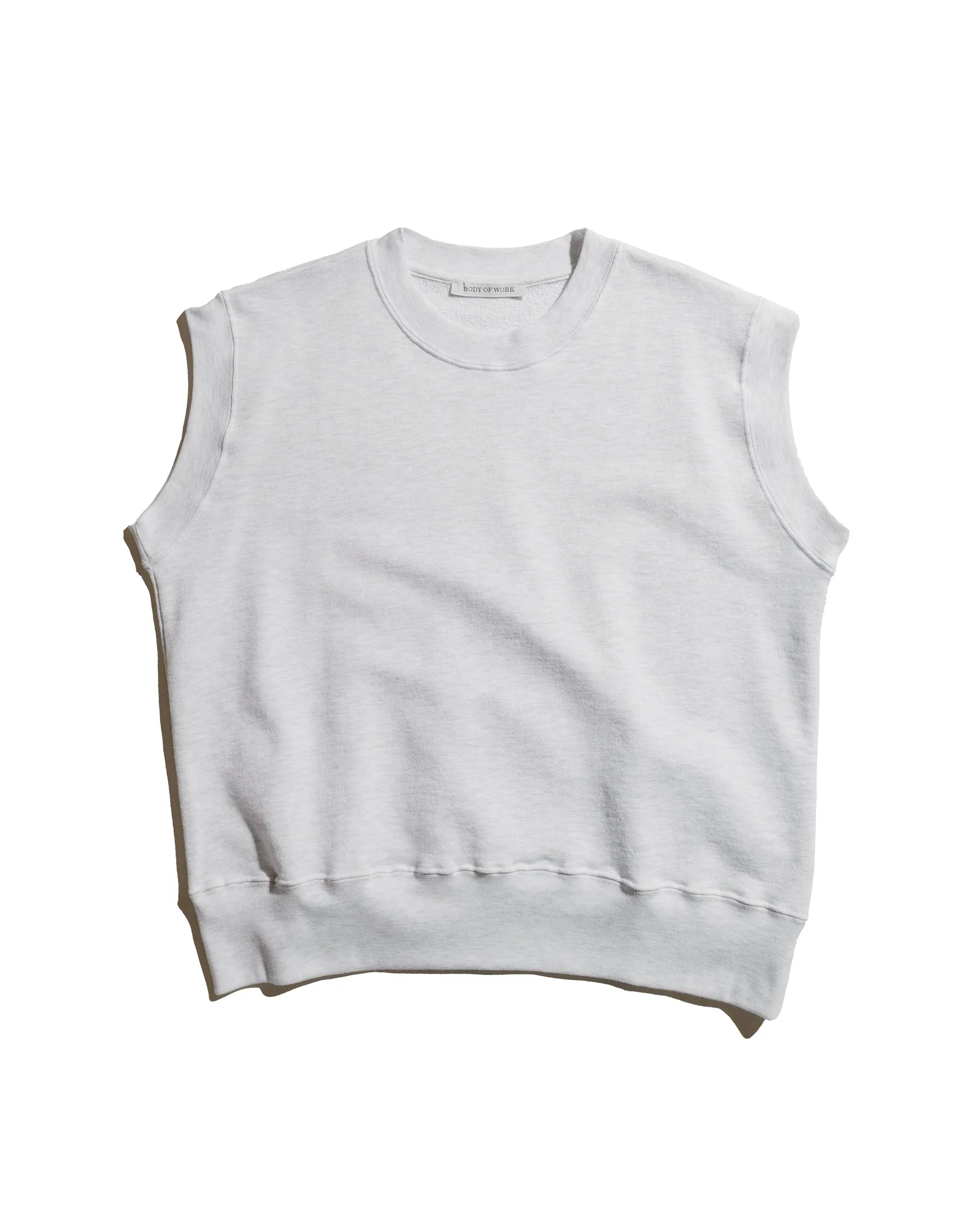 Body of Work Nettle Vest Dove Grey Wool Tall Length
