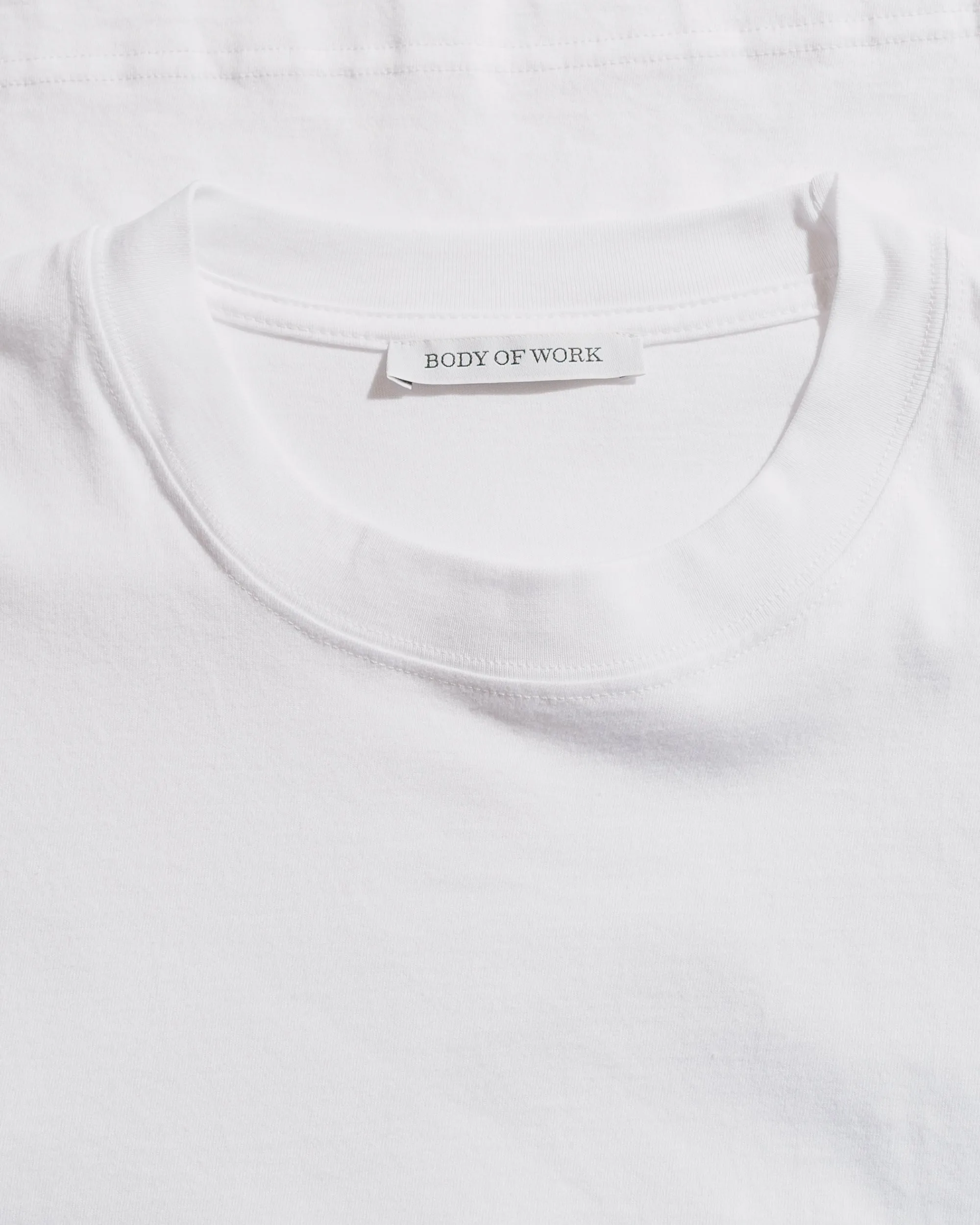 Body of Work Reed T-Shirt White Casual Layer Subtle Logo Placement