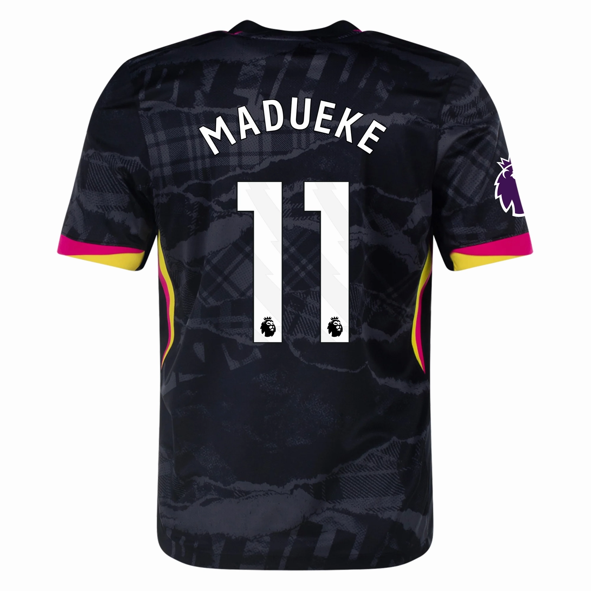 Nike Chelsea Noni Madueke Third Jersey w/ EPL Patch 24/25 (Anthracite/Pink Prime) Heat Transfer Graphics