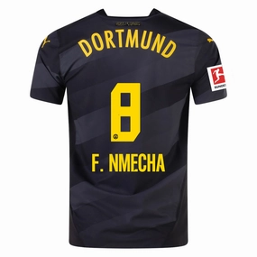 Simple Layer Puma Borussia Dortmund Authentic Felix Nmecha Away Jersey w/ Bundesliga Patch 24/25 (Puma Black/Faster Yellow)
