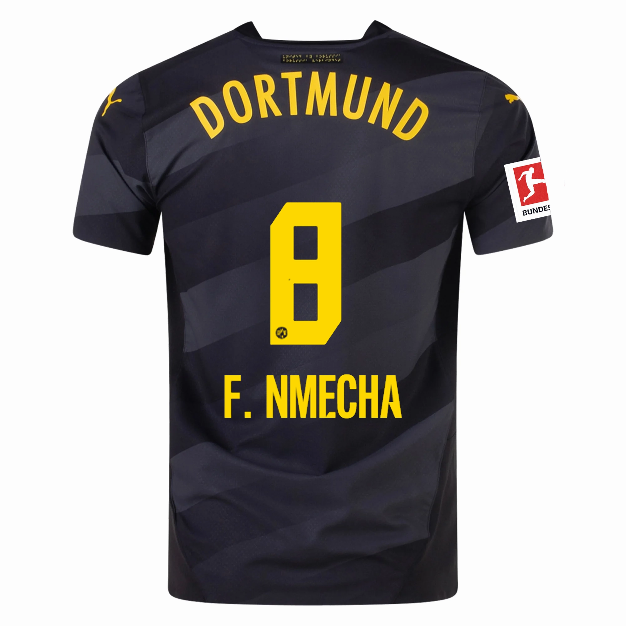 Silky Smooth Puma Borussia Dortmund Authentic Felix Nmecha Away Jersey w/ Bundesliga Patch 24/25 (Puma Black/Faster Yellow)