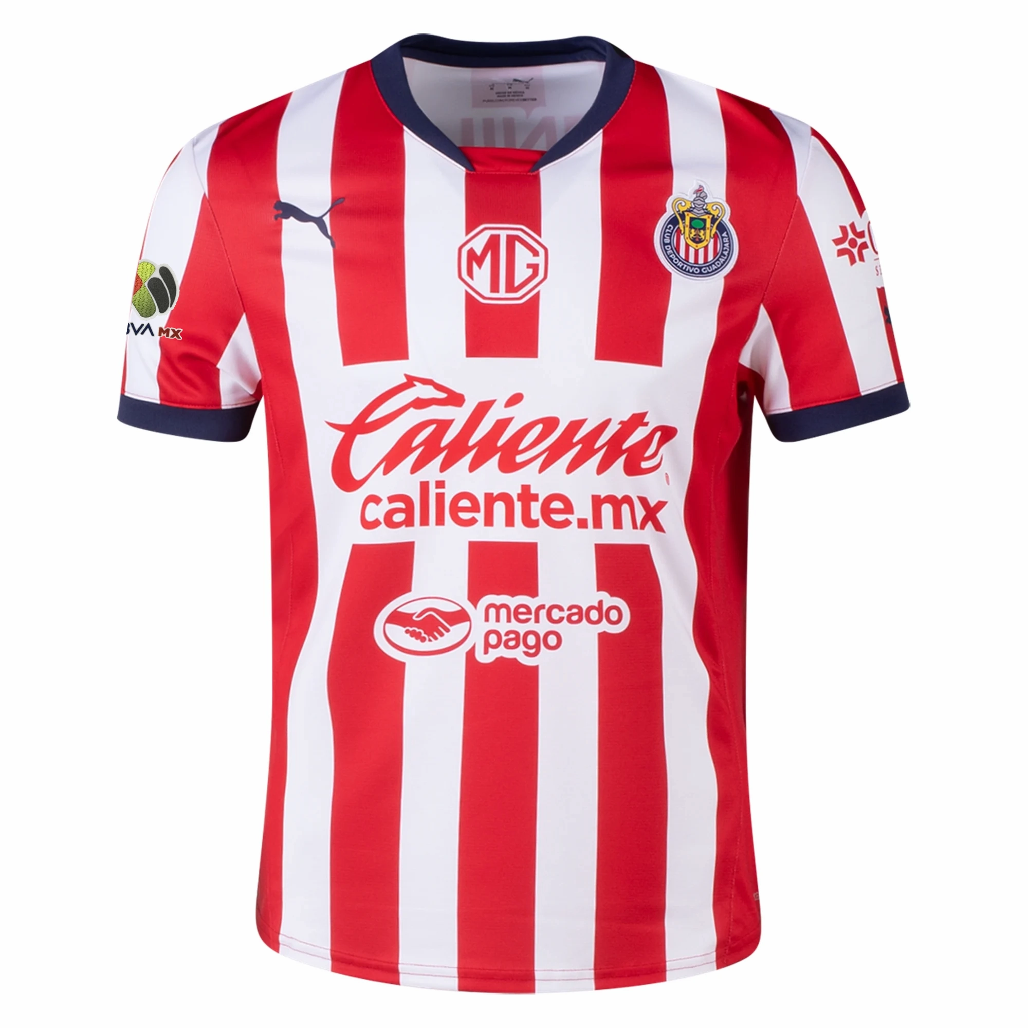 Fade Resistant Dye Puma Chivas Chicharito Home Jersey w/ Liga MX Patch 24/25 (Puma Red/White)
