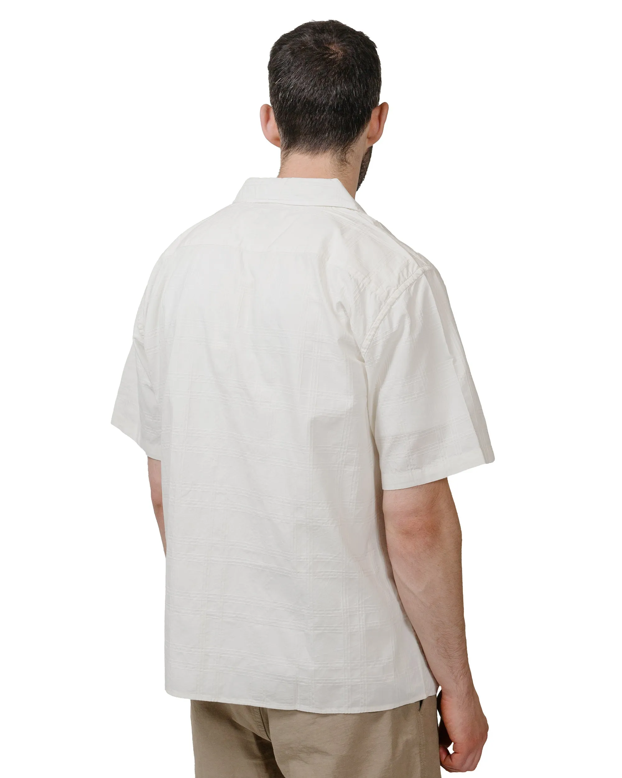 Compact Fold Design Norse Projects Carsten Relaxed Dobby Check Shirt Ecru