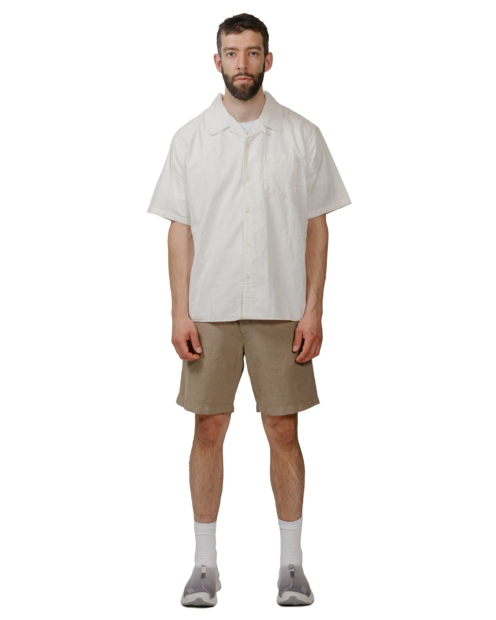 Norse Projects Carsten Relaxed Dobby Check Shirt Ecru Timeless Classic