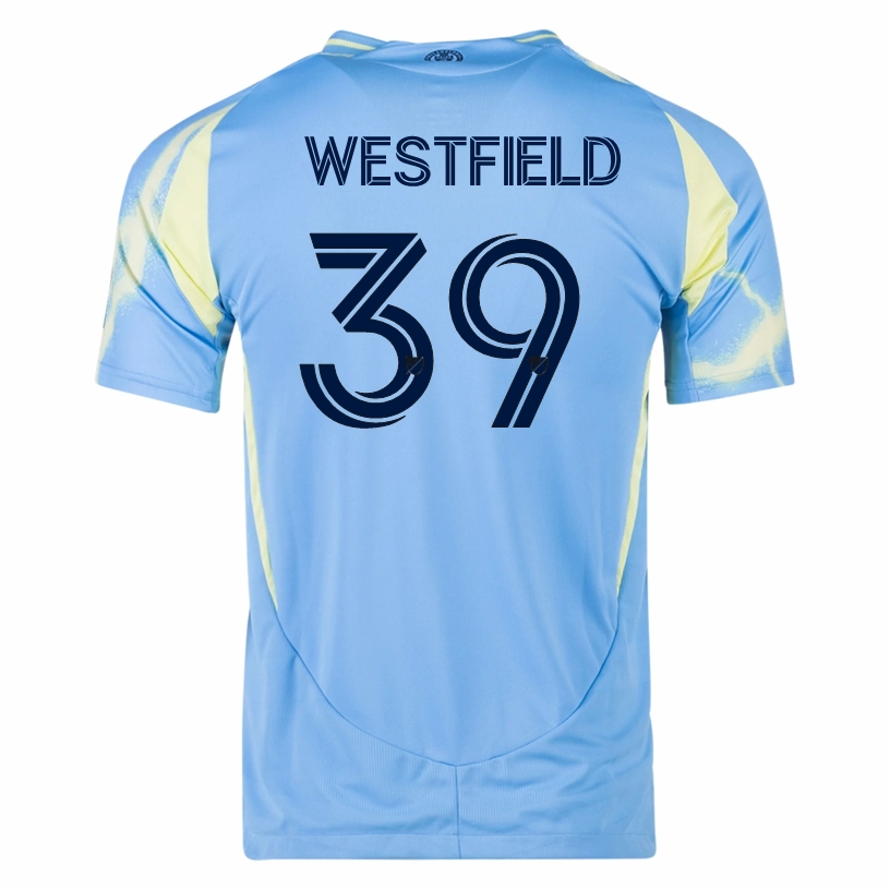 adidas Philadelphia Union Frankie Westfield Authentic Away Jersey 25/26 (Blue/Yellow) Ventilated Side Gussets