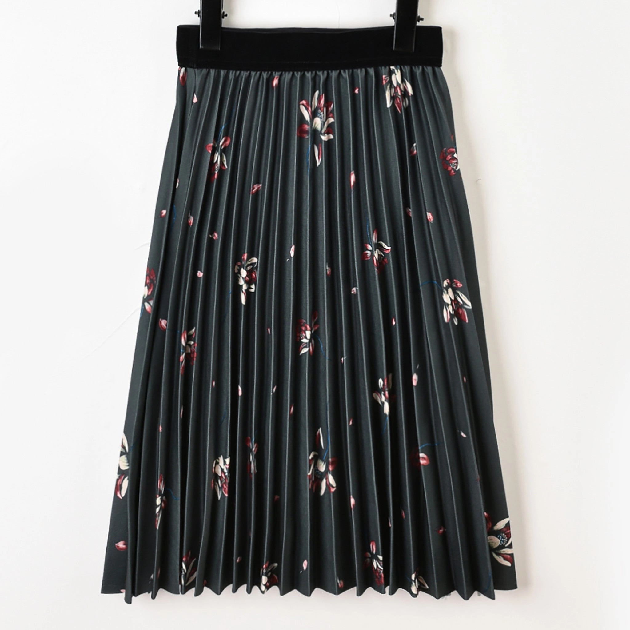 Light Edge Melange Floral Print Skirt