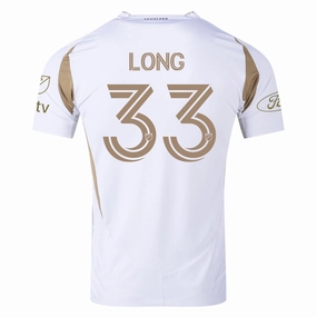 Non Restrictive Design adidas Aaron Long LAFC Authentic Away Jersey w/ MLS   Apple   Ford Logo 25/26 (White/Gold)