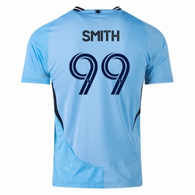 Advanced Elasticity Fibers Non Chafe Seams adidas Minnesota United Authentic Jordan Adebayo-Smith Away Jersey 25/26 (Zenith Blue)