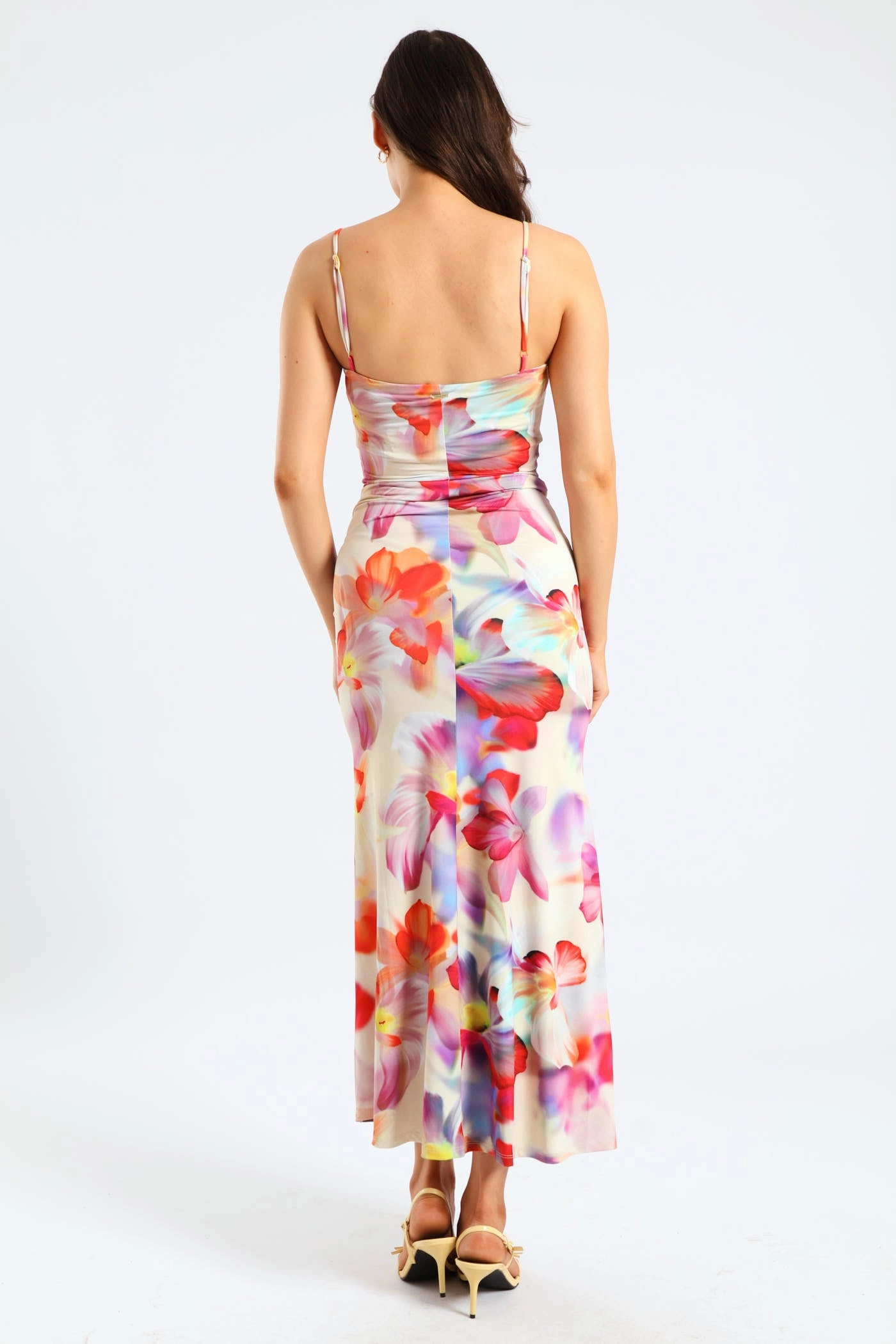 Boobtube Maxi Dress - Multi Zip-Closure Smooth Surface