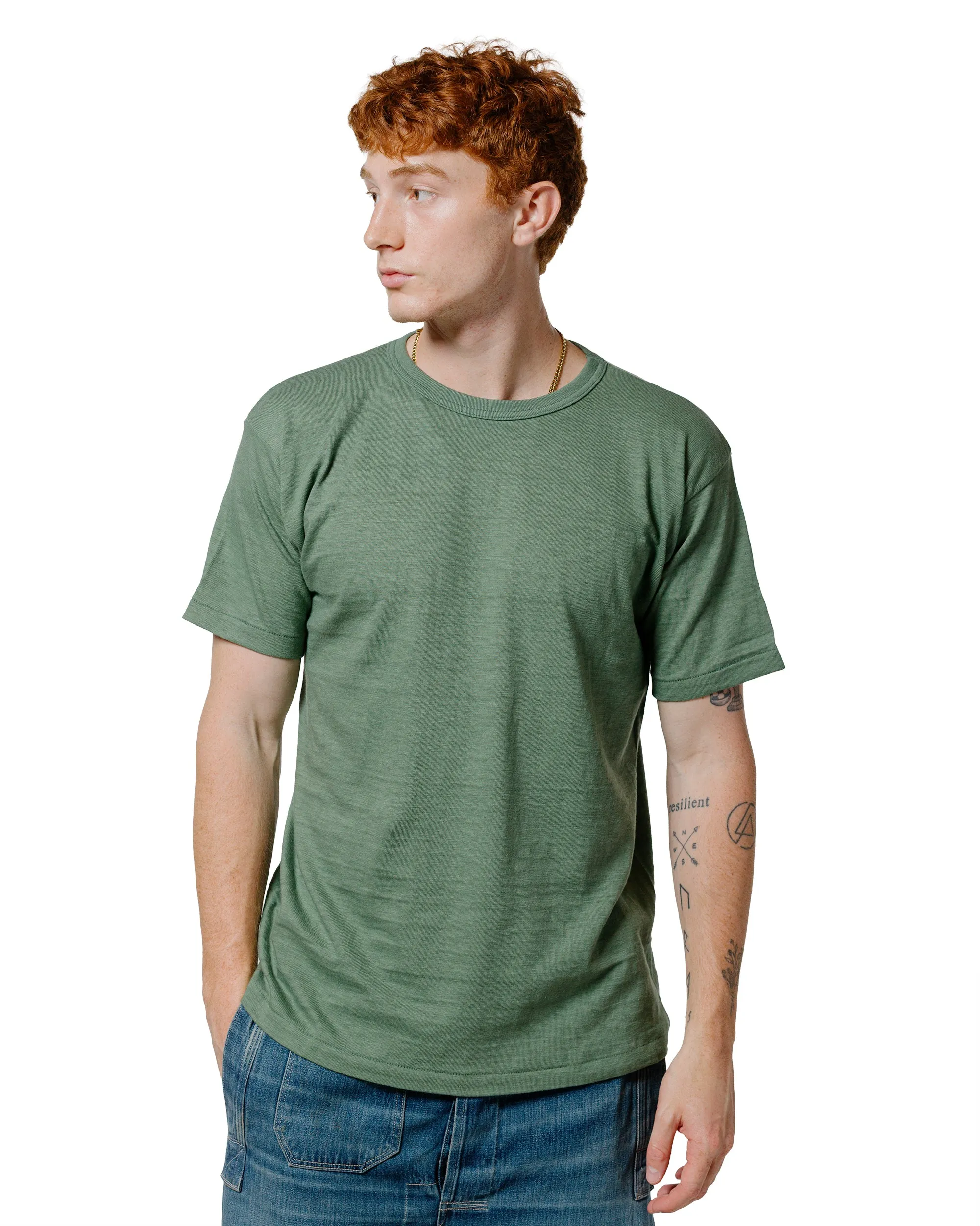 Casual Layer Look Luxury exclusivity Warehouse Lot. JG-CS06 Standard T-Shirt MC Green