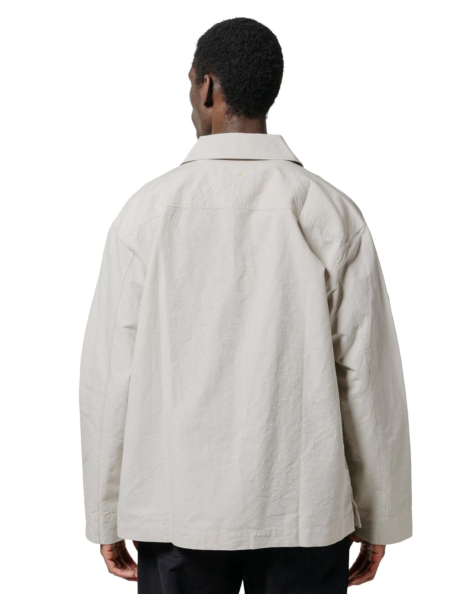 Seamless Sides Edgy Fashion MHL Storm Flap Shirt Dry Cotton Linen Pale Stone
