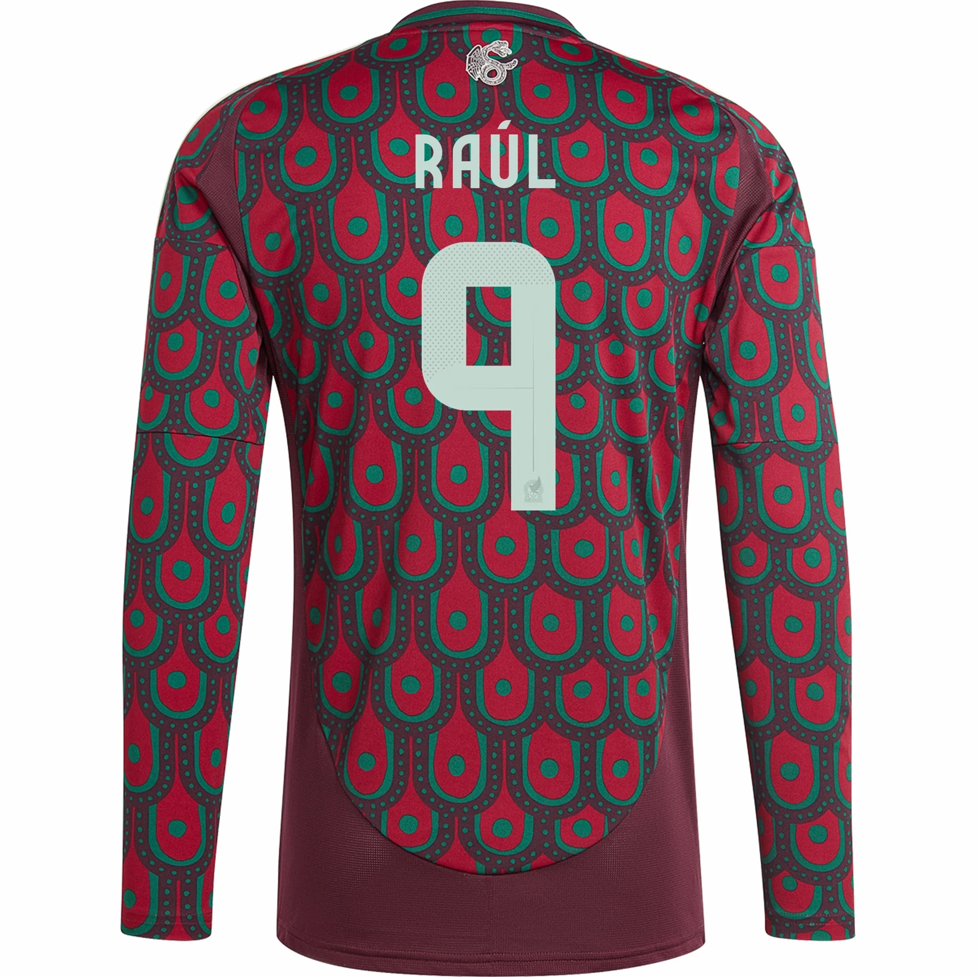 Non Restrictive Cut adidas Mens Mexico Ra??l Jim??nez Home Long Sleeve Jersey 24/25 (Multicolor)