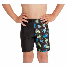 Boy's Midi Jammer Swim Shorts Zipper-Front