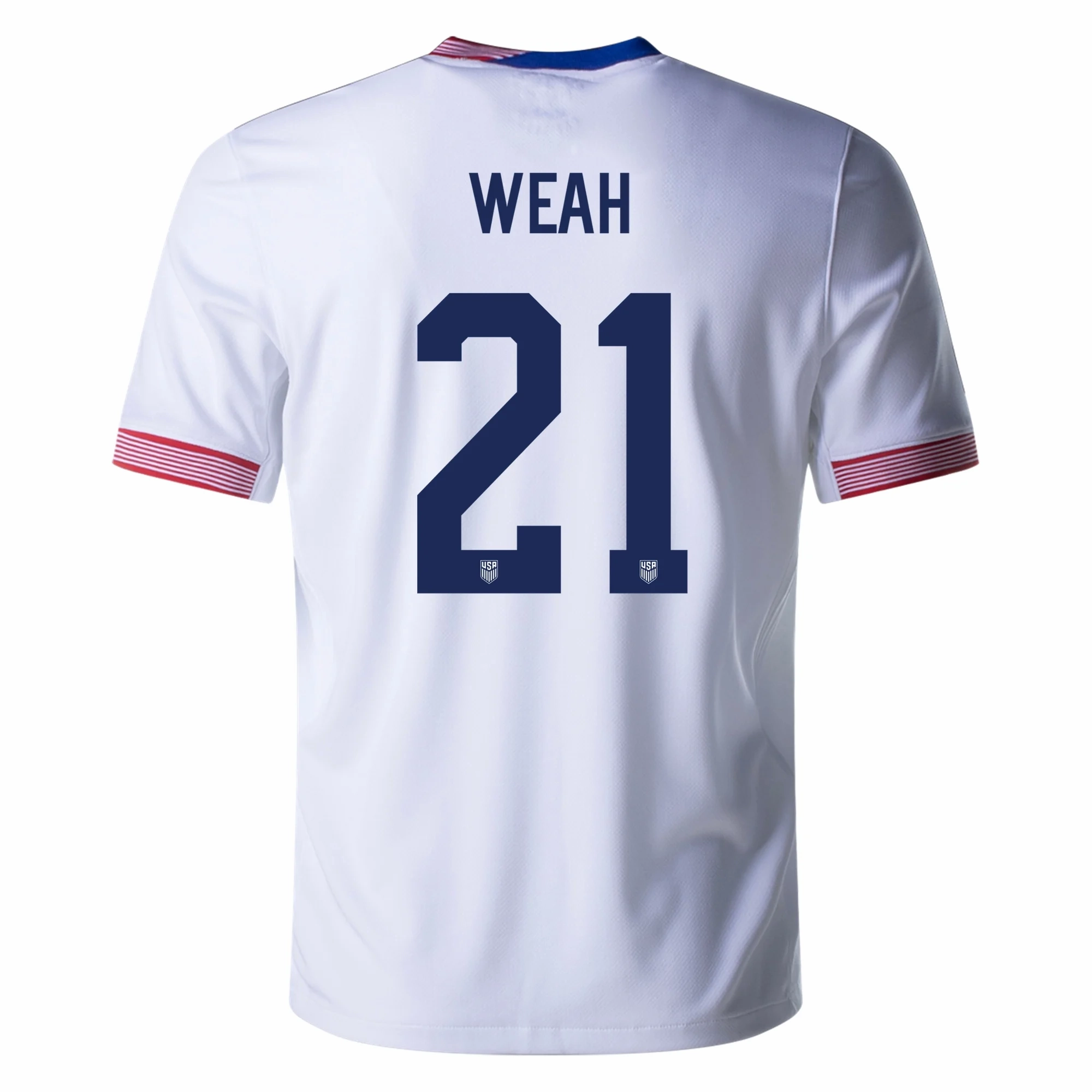 Nike United States Timothy Weah Home Jersey 24/25 (White) Dynamic Style Lightweight Design