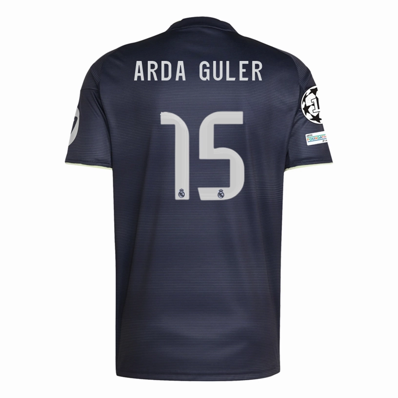 adidas Arda G??ler Real Madrid 25/26 Away Jersey w/ Champions League Patches (Legend Ink) 4 Way Stretch Anti Pill Finish