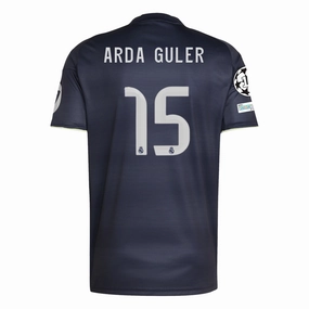 adidas Arda G??ler Real Madrid 25/26 Away Jersey w/ Champions League Patches (Legend Ink) 4 Way Stretch Anti Pill Finish
