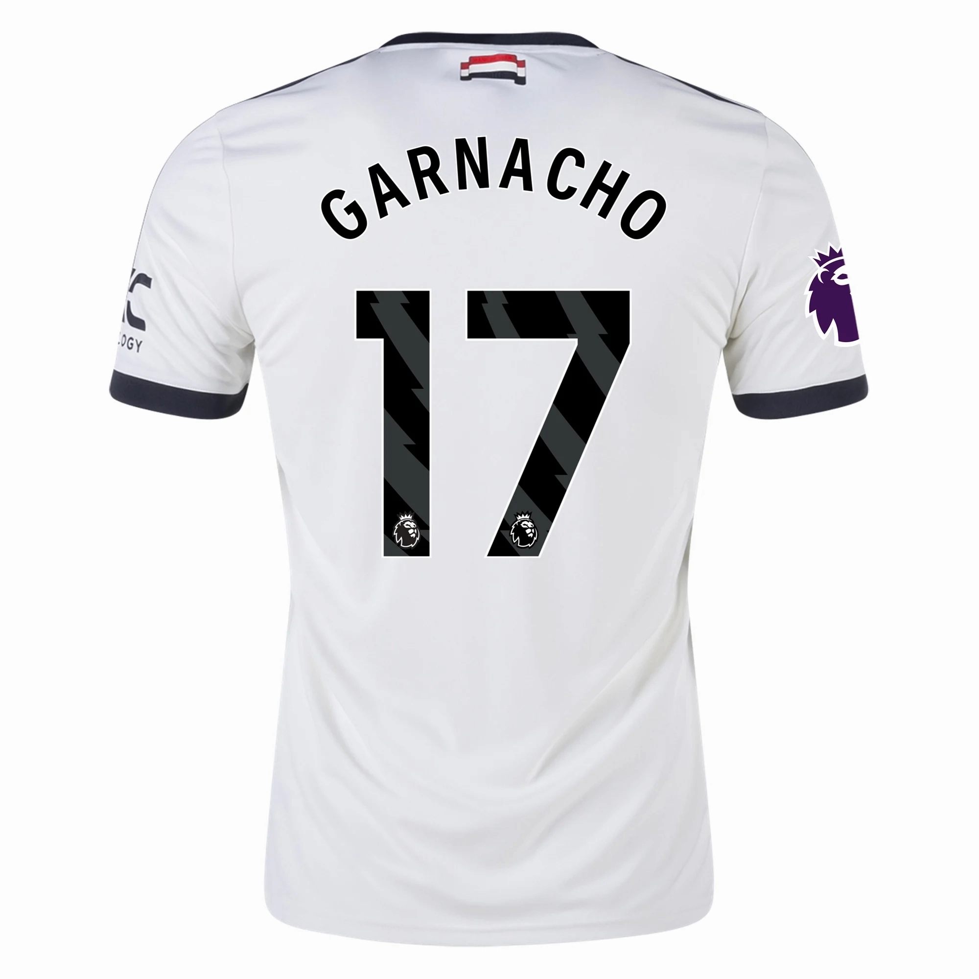 Temperature Regulating Fabric Hygroscopic Yarn adidas Manchester United Alejandro Garnacho Third Jersey w/ EPL Patch 24/25 (Off White)