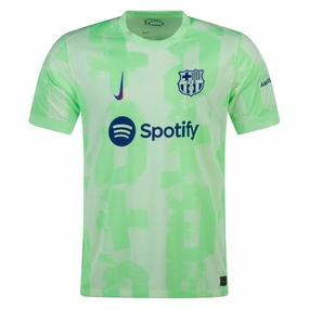Nike Barcelona Third Jersey 24/25 (Barely Volt/Old Royal) Reflective Trim Detail