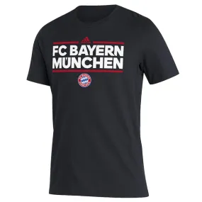 adidas Mens Bayern Munich T-Shirt (Black/White/Red) Fit For All Plus size clothing