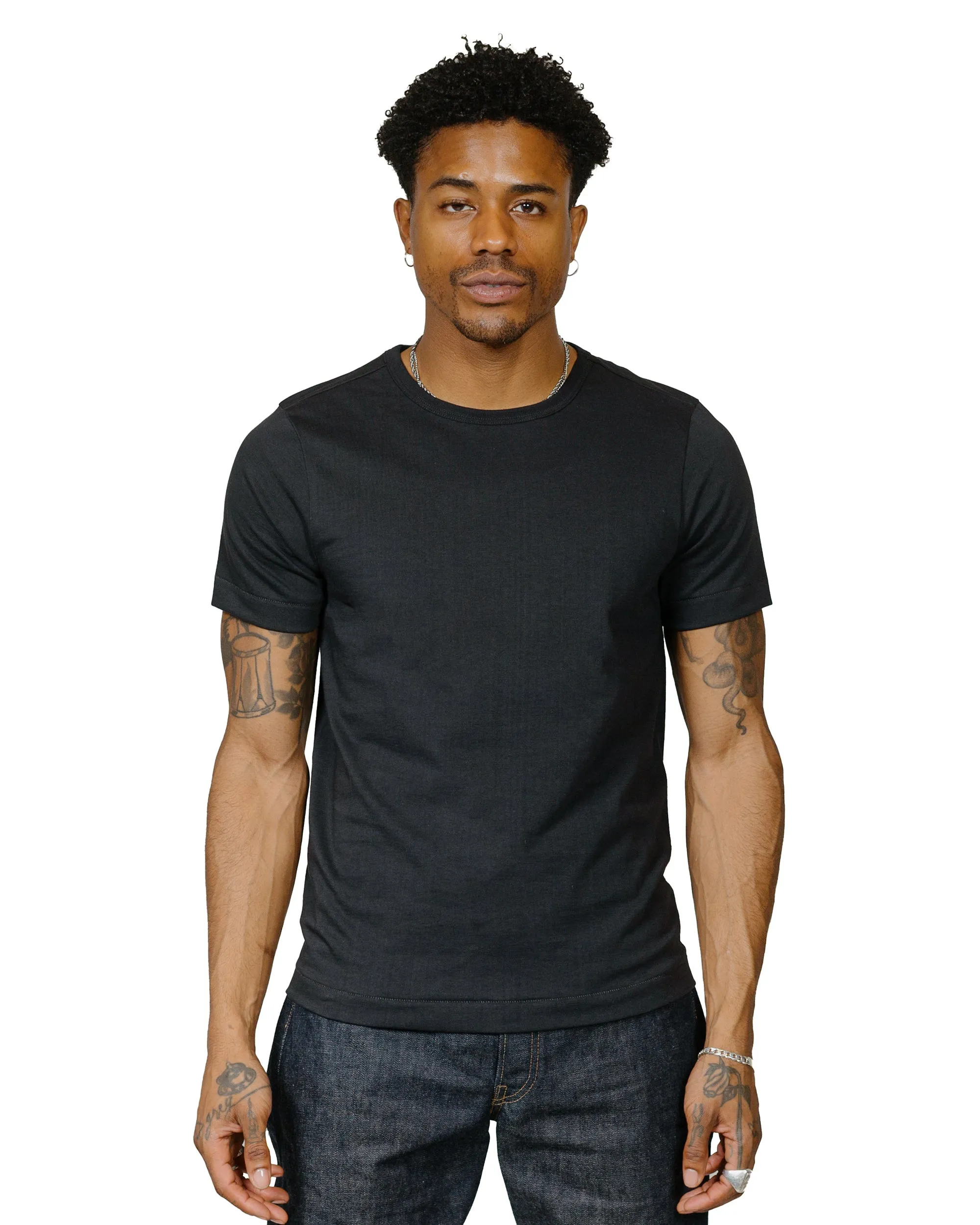 Eye-Catching Fade Resistant Print Merz B. Schwanen 215 Loopwheeled T-Shirt Charcoal