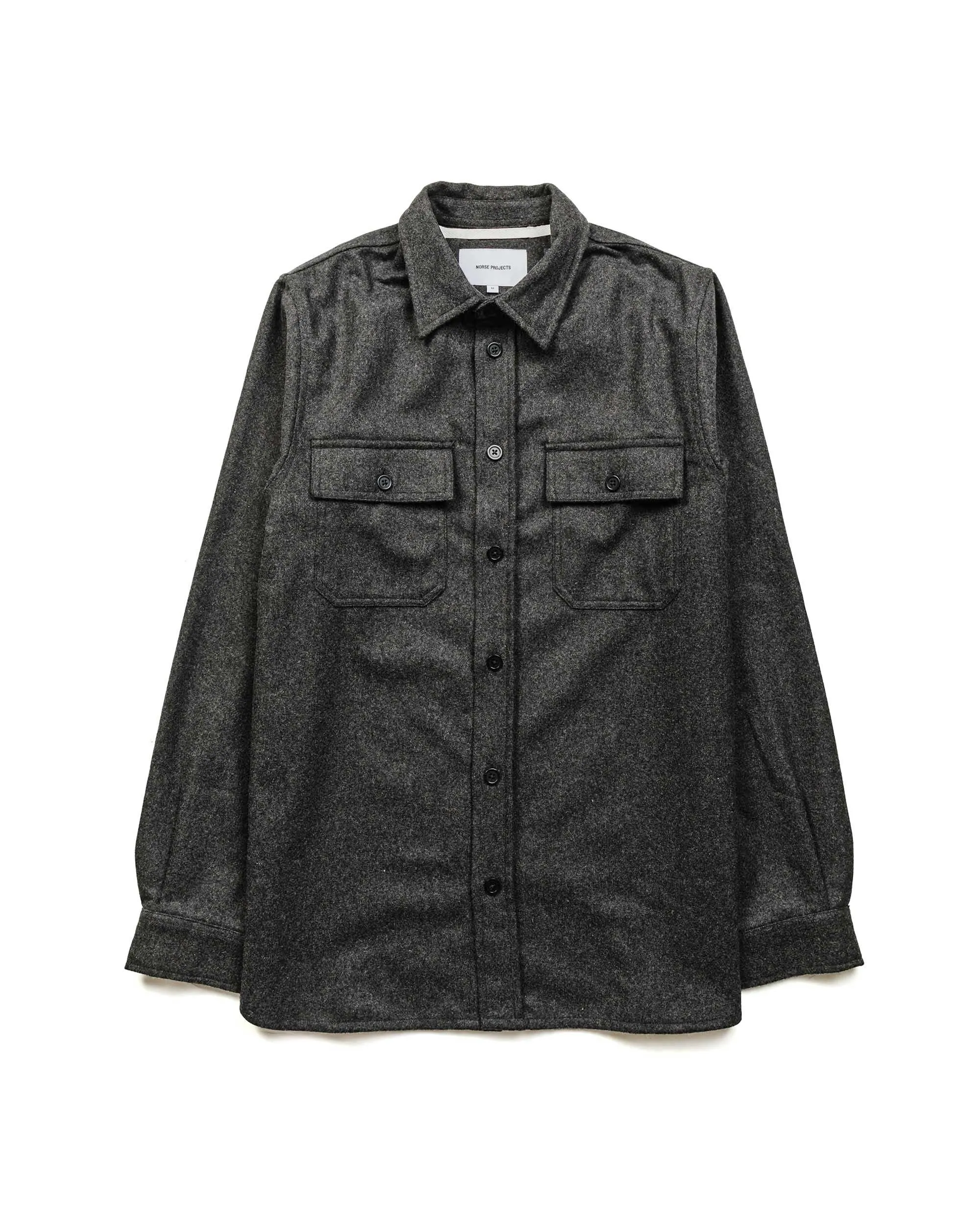 Norse Projects Silas Wool Charcoal Melange Evening Elegance