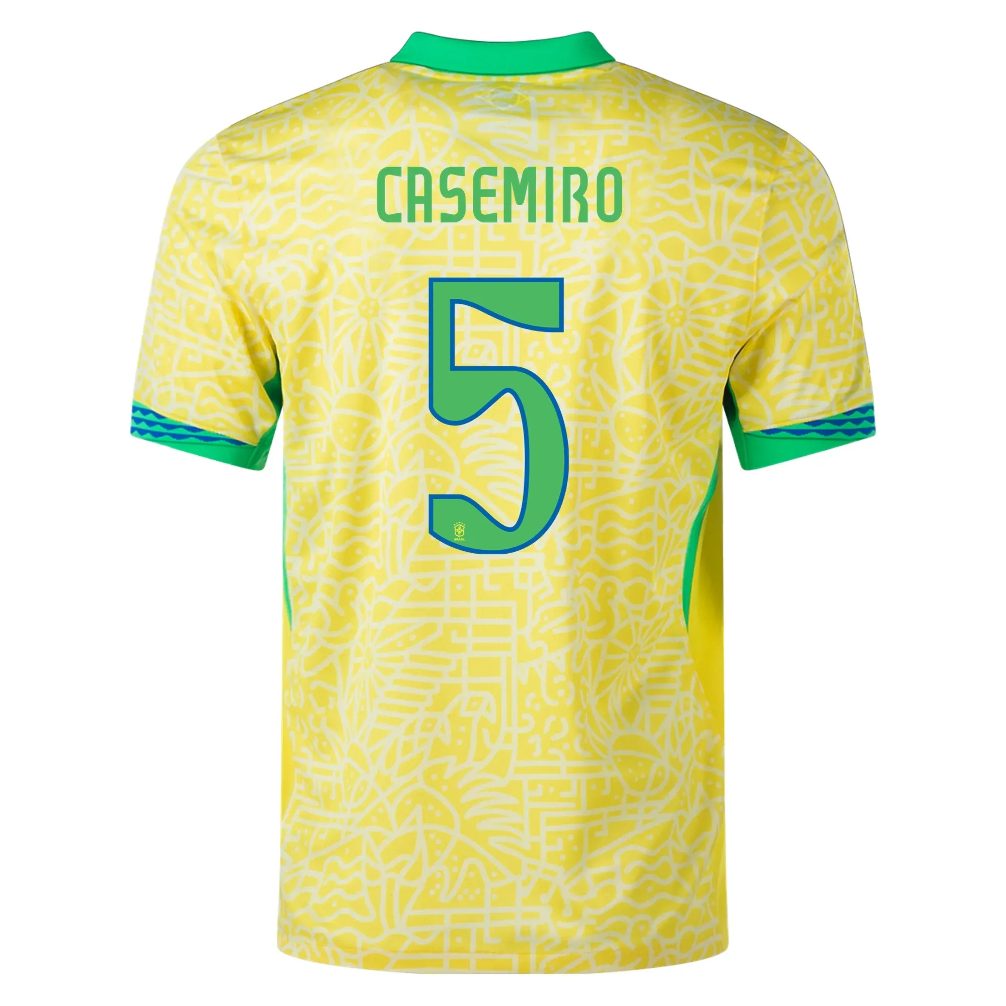Nike Brazil Authentic Casemiro Home Jersey 24/25 (Dynamic Yellow/Lemon Chiffon/Green Spark) Casual Style Sporty Look