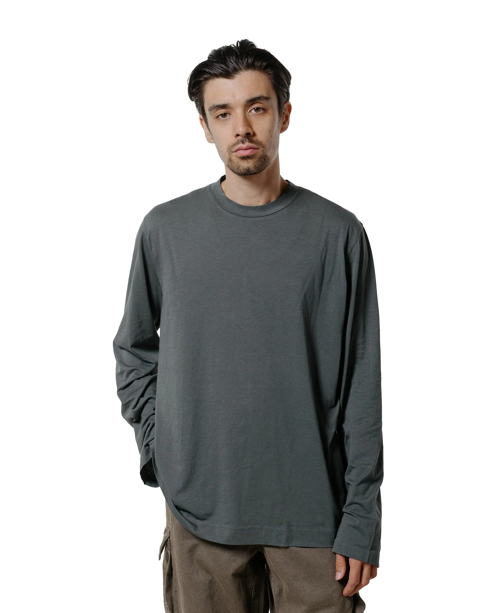 Our Legacy Box Longsleeve Grey Sage Clean Jersey Loose Fit Chilly Weather Style