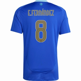 Flexible Neck Opening adidas Argentina Enzo Fern??ndez Away Jersey 24/25 (Lucid Blue/Blue Burst)