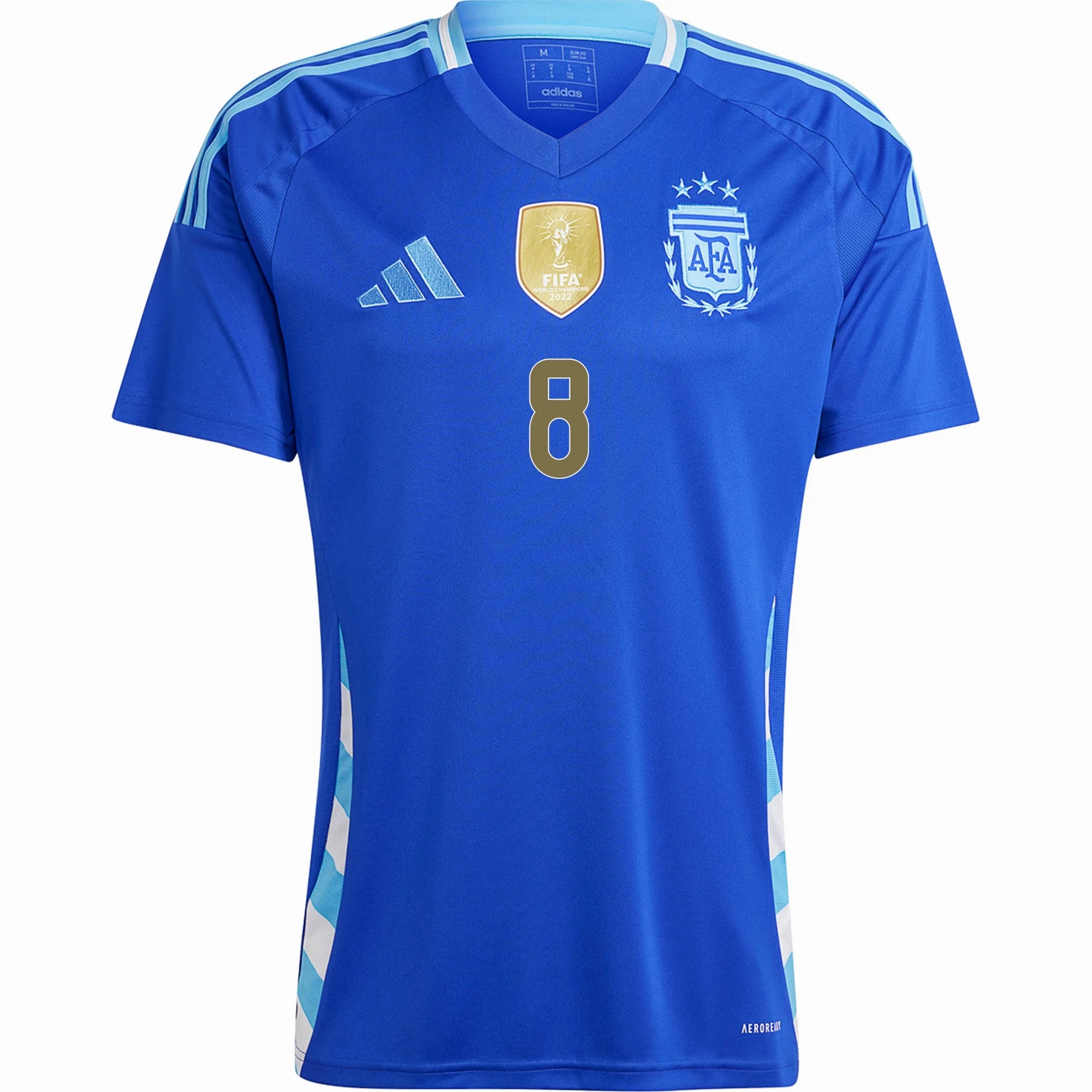 adidas Argentina Enzo Fern??ndez Away Jersey 24/25 (Lucid Blue/Blue Burst) Low Profile Drop Shoulder Core Movement
