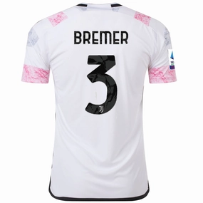 Stretch Zones Mesh Design adidas Juventus Bremer Away Jersey w/ Serie A 23/24 (White)