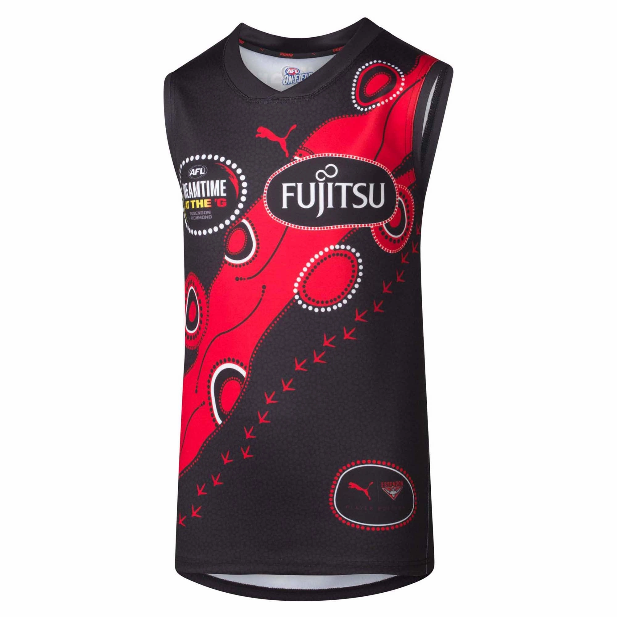 Men's AFL Essendon Bombers Football Club 2025 Dreamtime Replica Jersey Soft Surface