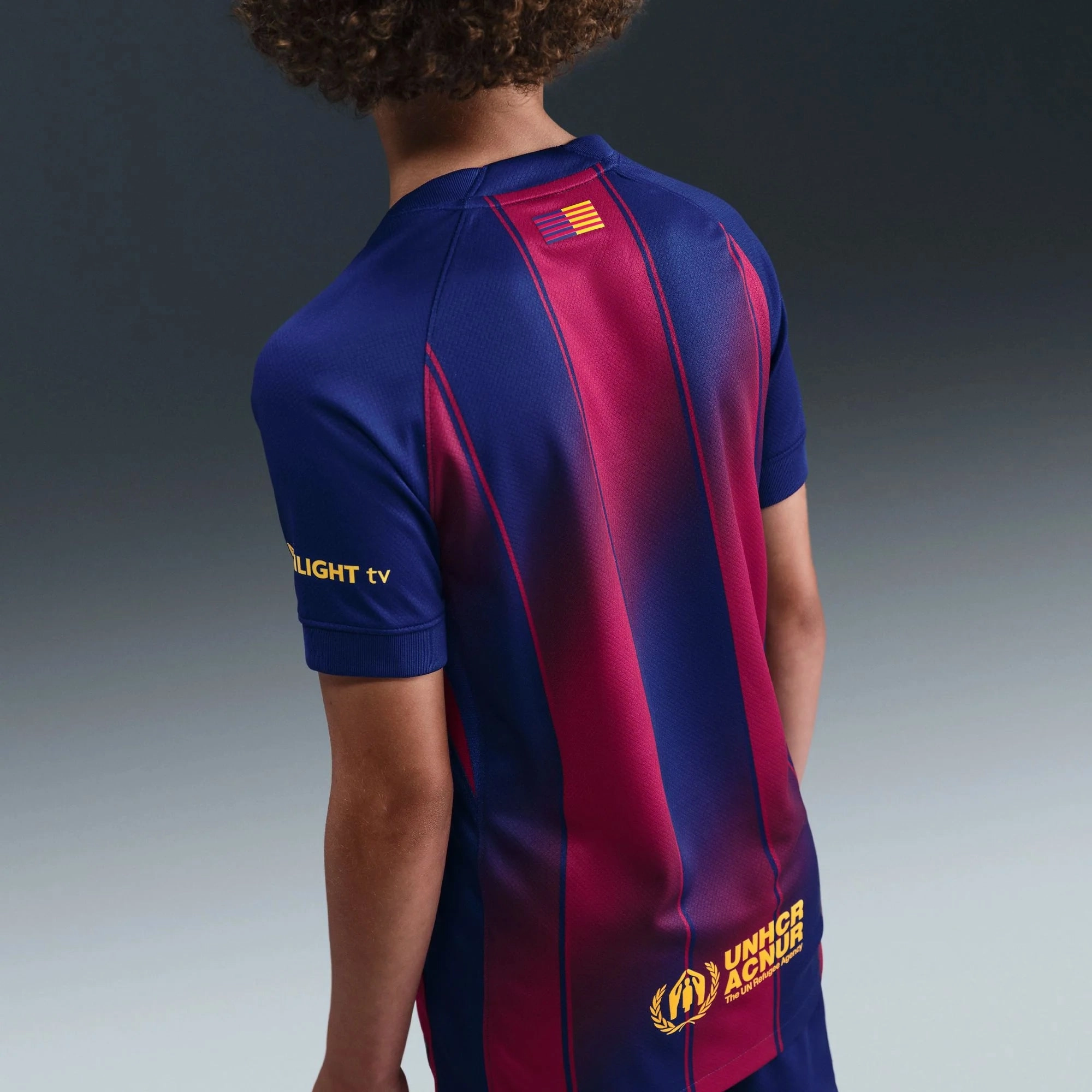 Nike Youth Lamine Yamal FC Barcelona Home Jersey 25/26 (Deep Royal Blue/Midwest Gold) Smooth Zone Paneling
