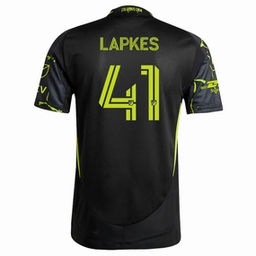 Essential Fit Dry Touch adidas Stanislav Lapkes Columbus Crew Authentic Away Jersey w/ MLS Patches 25/26 (Black/Yellow)