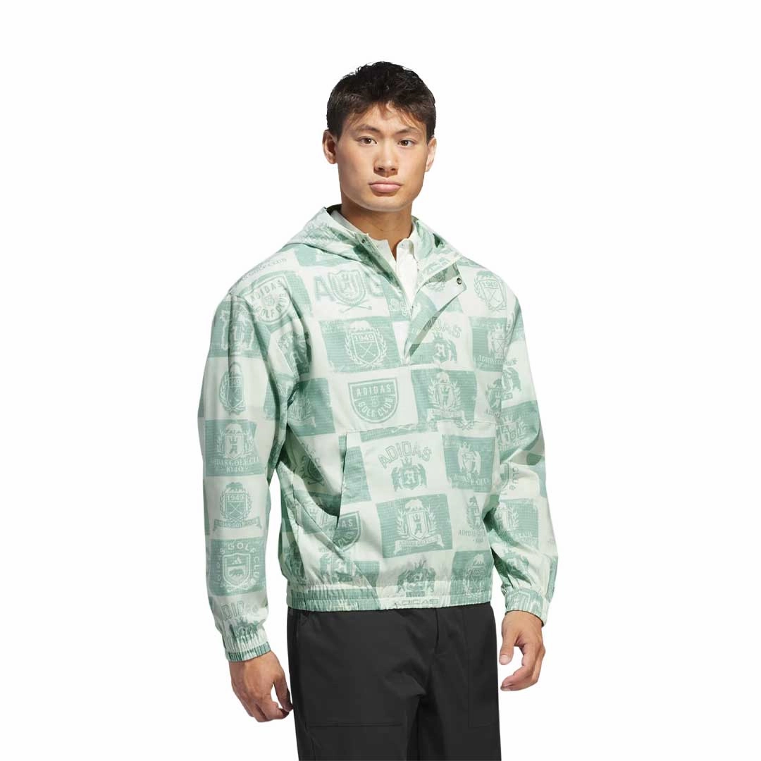 adidas - Men's Go To Anorak Jacket (IQ2973) Soft Touch Material Anti Snag Fabric