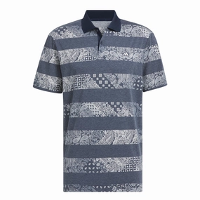 adidas - Men's Go-To Printed Polo (JE1421) Seam Free Engineering Adjustable Hem Drawcord