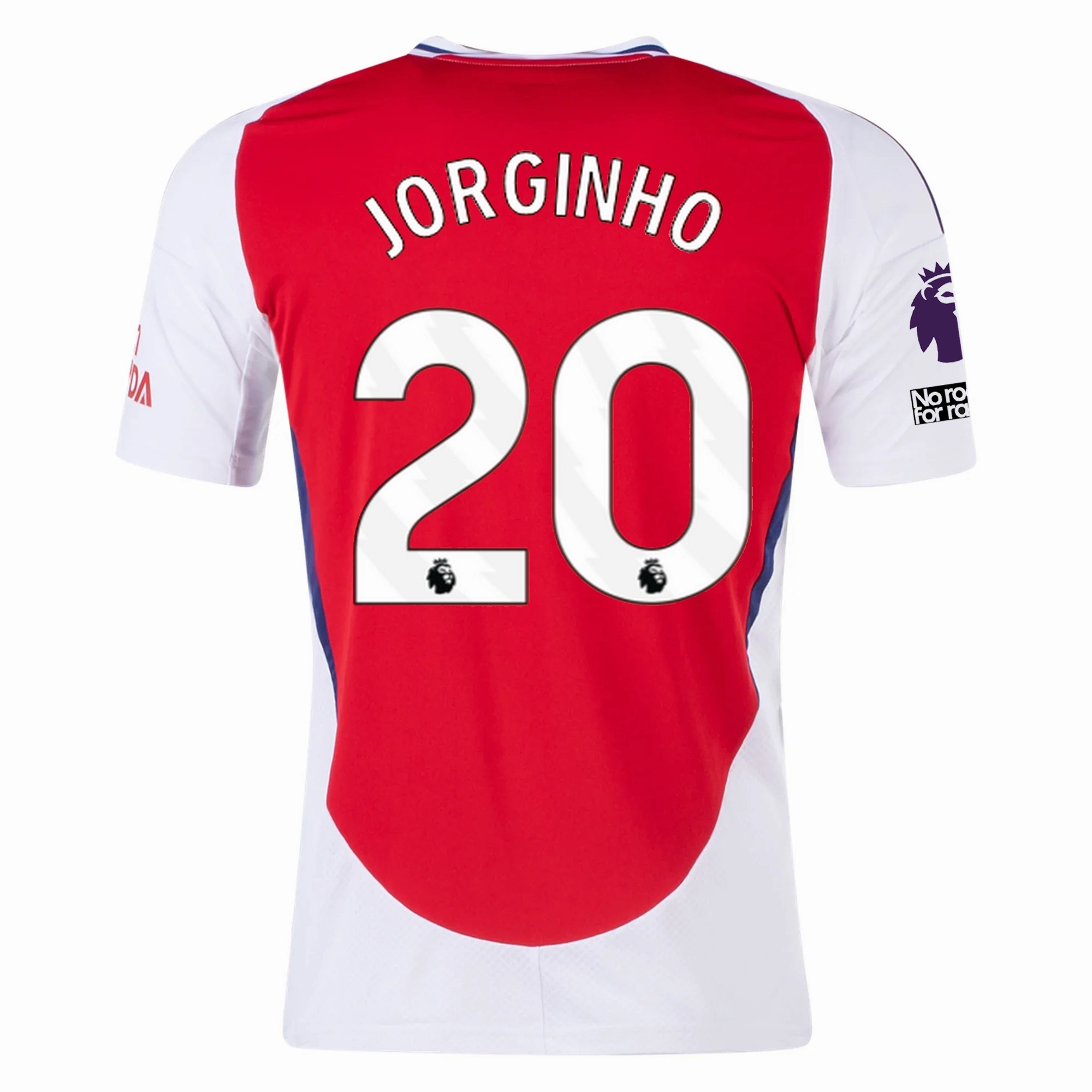Sport Ready adidas Arsenal Jorginho Home Jersey w/ EPL   No Room For Racism Patches 24/25 (Better Scarlet/White)