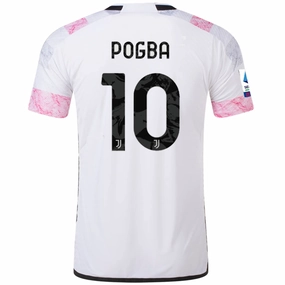 Stretch Fabric Technology adidas Juventus Authentic Paul Pogba Away Jersey w/ Serie A Patch 23/24 (White)