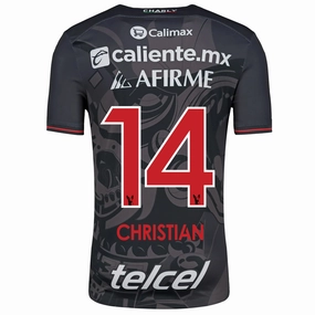 Streetwear Style Odor Control Yarn Charly Christian Rivera Xolos de Tijuana Third Jersey 24/25 (Black/Red)
