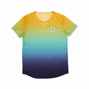 Mens Saysky Drip Dye Flow T-Shirt UV Protective Coating Versatile Style