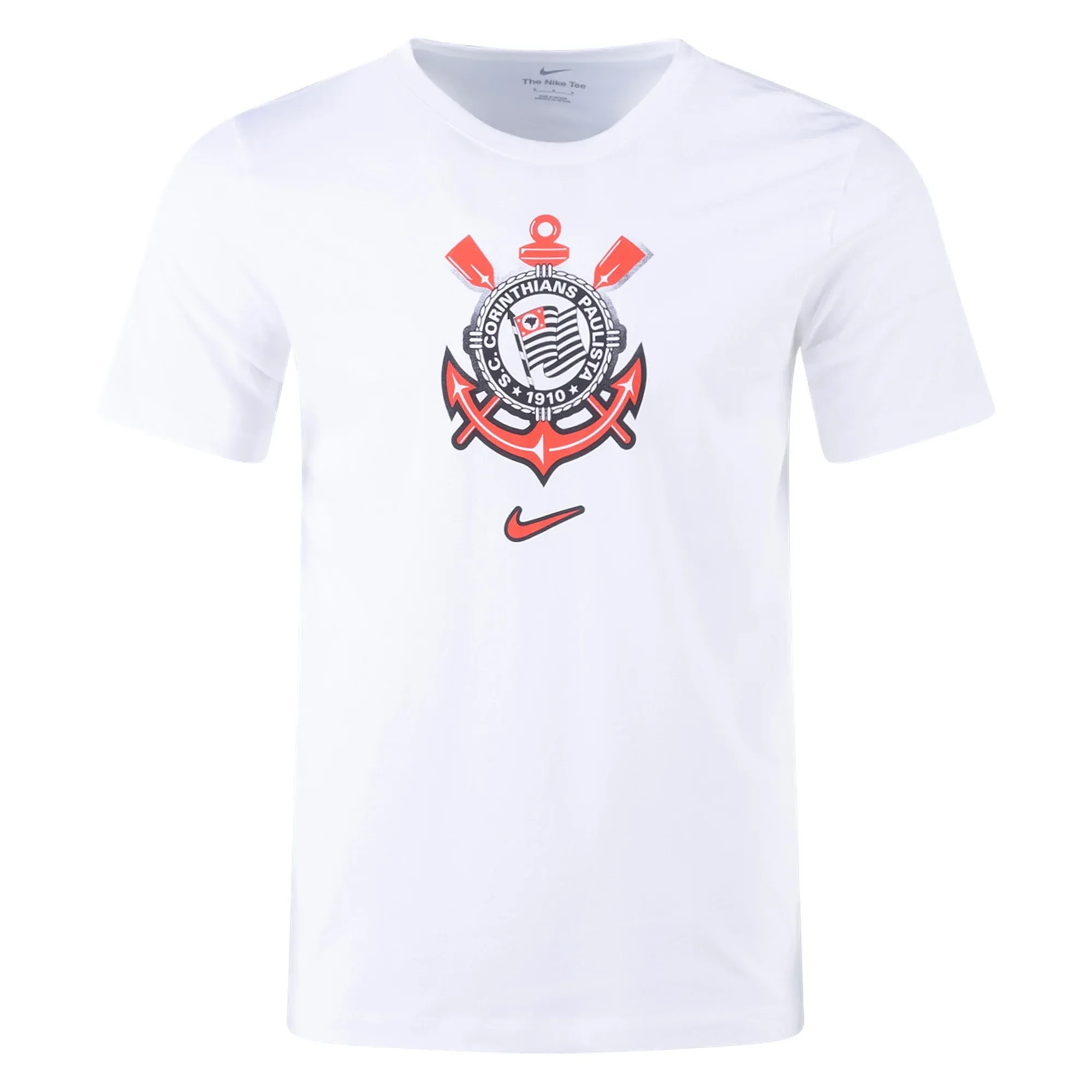 Nike Corinthians Crest T-Shirt 24/25 (White) Organic Cotton Eco Friendly Fabric