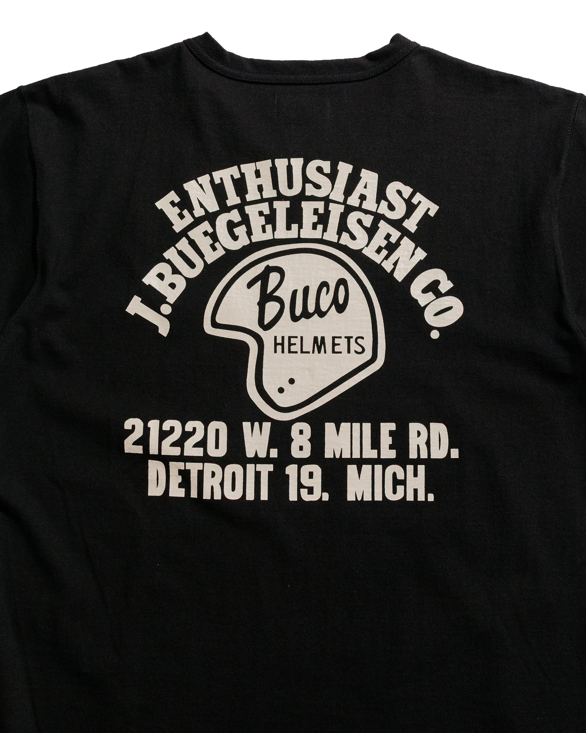 Yarn Dyed Stripes The Real McCoy's BC25005 Buco Tee / Enthusiast Black