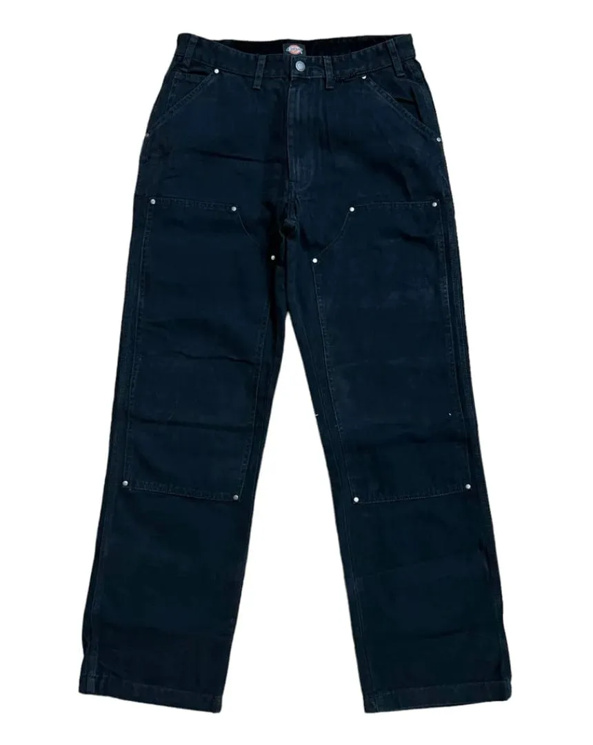 StretchWaistband Relaxed Jeans Dickies Skateboarding Relaxed Fit Double Knee Pants - Black
