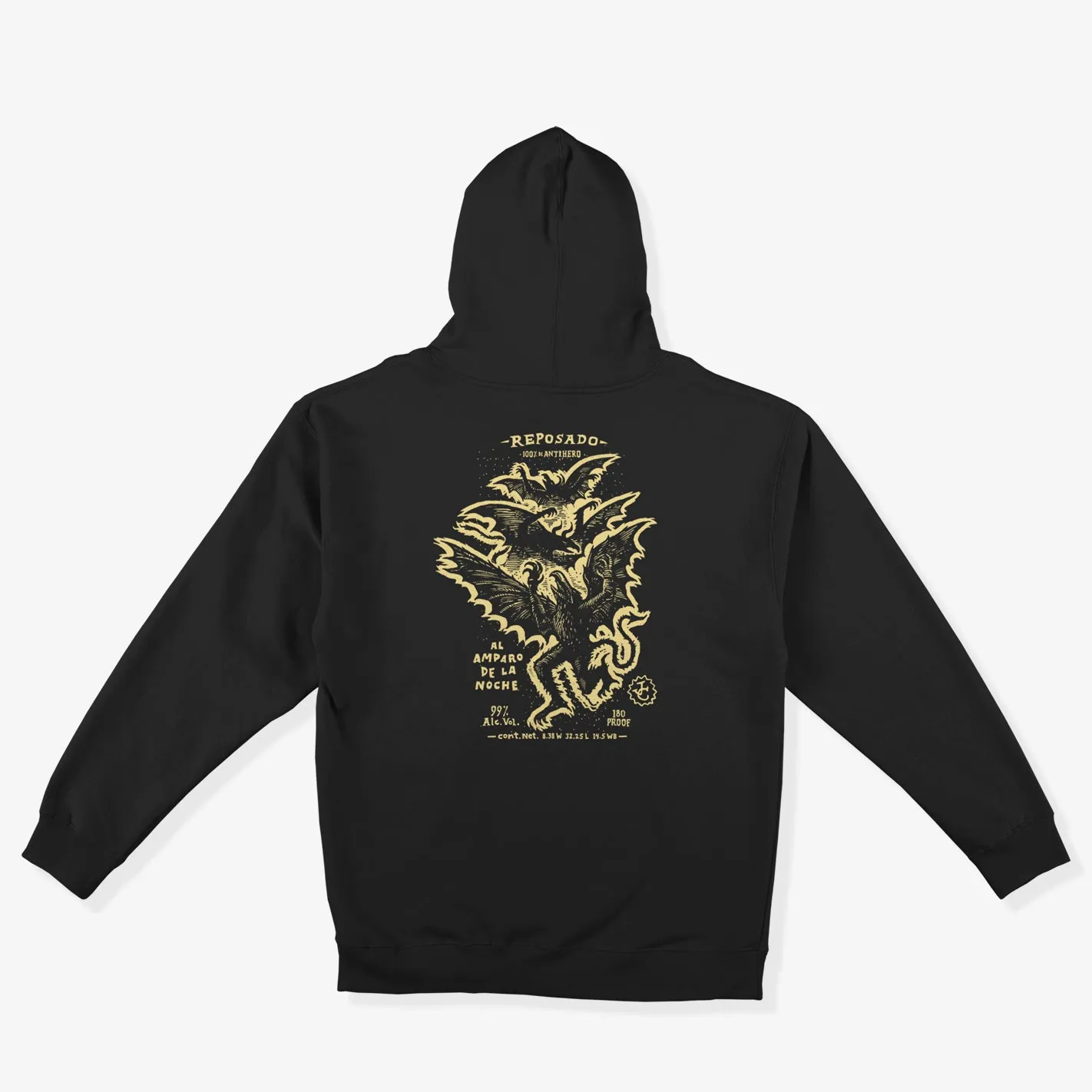 Odor Free Trendy Essentials Carnales Reposado Hoodie (Black/Yellow)