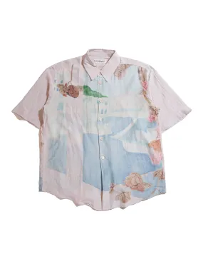 Our Legacy Beyond Shirt Shortsleeve Marina Vista Print Cotton Silk Stretchy Cloth