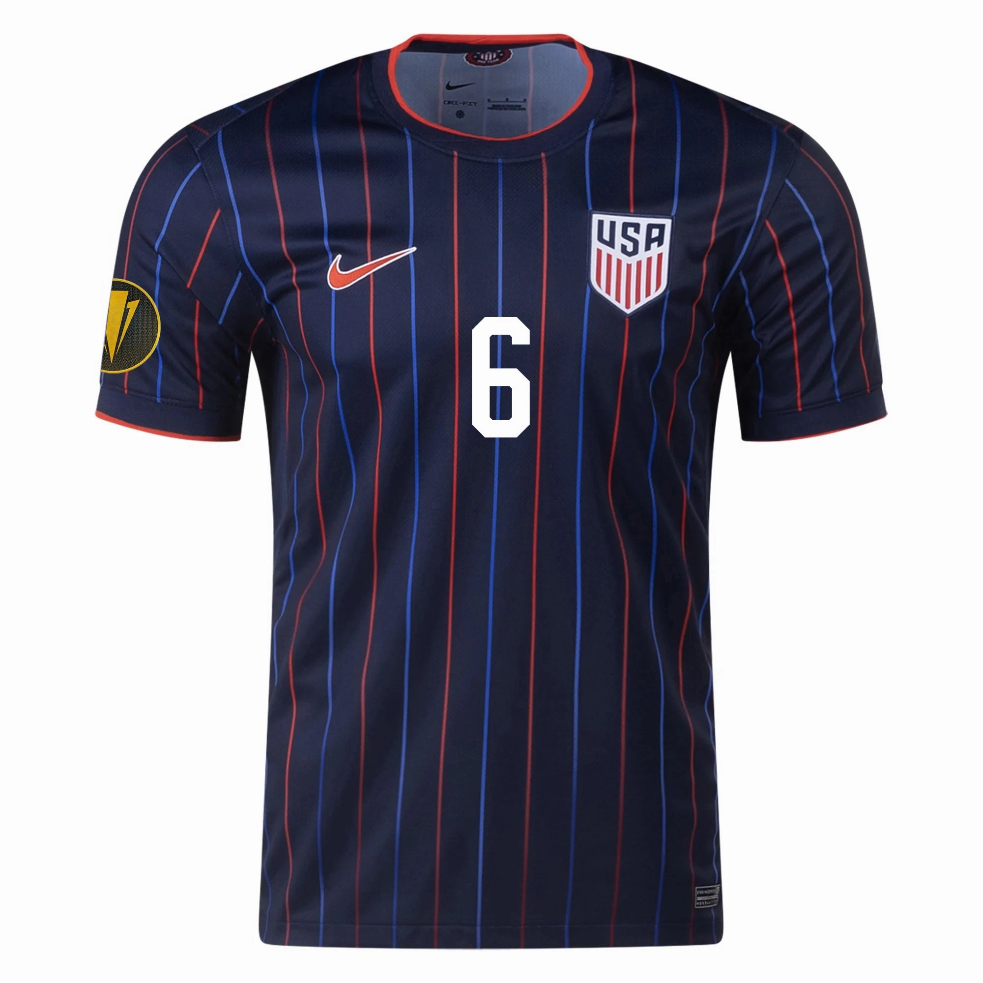 Cozy Comfort Nike Jack McGlynn United States Away Jersey 25/26 w/ Gold Cup Patch 2025 (Obsidian/Challenge Red)