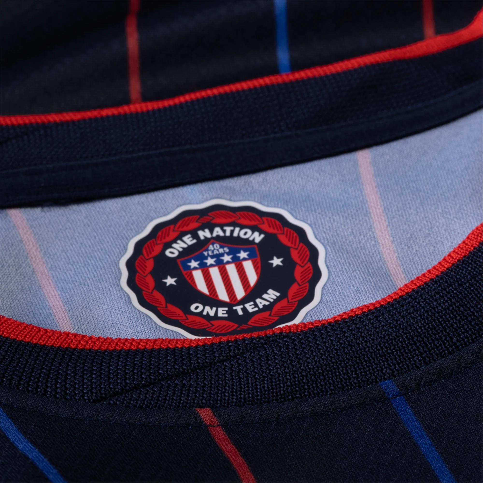 Flexible Collar Design Abrasion Resistant Zones Nike Jack McGlynn United States Away Jersey 25/26 w/ Gold Cup Patch 2025 (Obsidian/Challenge Red)